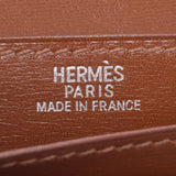 HERMES エルメス ベアンクラシック ノワゼット シルバー金具 □F刻印(2002年頃) ユニセックス BOXカーフ 長財布 Bランク 中古 銀蔵