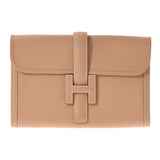 HERMES Hermes Jije PM Natural □ Q -engraved (around 2013) Unisex Vola River Clutch Bag A Rank used Ginzo