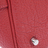 HERMES Hermes Picotan Lock MM Rouge Glass (Red) Silver Bracket □ Q -engraved (around 2013) Ladies Toryon Lemance Handbag AB Rank Used Ginzo