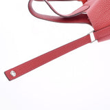 HERMES Hermes Picotan Lock MM Rouge Glass (Red) Silver Bracket □ Q -engraved (around 2013) Ladies Toryon Lemance Handbag AB Rank Used Ginzo
