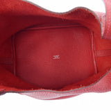 HERMES Hermes Picotan Lock MM Rouge Glass (Red) Silver Bracket □ Q -engraved (around 2013) Ladies Toryon Lemance Handbag AB Rank Used Ginzo