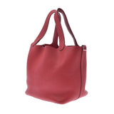 HERMES Hermes Picotan Lock MM Rouge Glass (Red) Silver Bracket □ Q -engraved (around 2013) Ladies Toryon Lemance Handbag AB Rank Used Ginzo