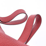 HERMES Hermes Picotan Lock MM Rouge Glass (Red) Silver Bracket □ Q -engraved (around 2013) Ladies Toryon Lemance Handbag AB Rank Used Ginzo
