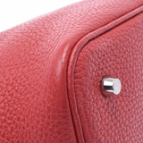 HERMES Hermes Picotan Lock MM Rouge Glass (Red) Silver Bracket □ Q -engraved (around 2013) Ladies Toryon Lemance Handbag AB Rank Used Ginzo