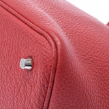 HERMES Hermes Picotan Lock MM Rouge Glass (Red) Silver Bracket □ Q -engraved (around 2013) Ladies Toryon Lemance Handbag AB Rank Used Ginzo