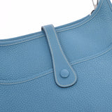 HERMES Hermes Evrin 3 GM Blue Jean Silver Bracket □ N engraved (around 2010) Unisex Toryon Remance Shoulder Bag B Rank used Ginzo