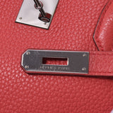 HERMES Hermes Birkin 40 Bougainville (red) Silver metal □ O engraved (around 2011) Unisex Toryon Lemance Handbag AB Rank Used Ginzo
