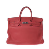 HERMES Hermes Birkin 40 Bougainville (red) Silver metal □ O engraved (around 2011) Unisex Toryon Lemance Handbag AB Rank Used Ginzo