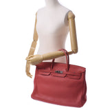 HERMES Hermes Birkin 40 Bougainville (red) Silver metal □ O engraved (around 2011) Unisex Toryon Lemance Handbag AB Rank Used Ginzo