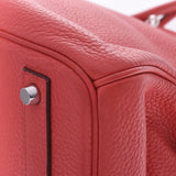 HERMES Hermes Birkin 40 Bougainville (red) Silver metal □ O engraved (around 2011) Unisex Toryon Lemance Handbag AB Rank Used Ginzo