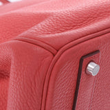HERMES Hermes Birkin 40 Bougainville (red) Silver metal □ O engraved (around 2011) Unisex Toryon Lemance Handbag AB Rank Used Ginzo