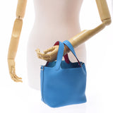 HERMES Hermes Picotan Lock PM Eclum Blue Fleider/Rose Mexico Silver Bracket Z engraved (around 2021) Ladies Toryon Lemance Swift Handbag New Ginzo