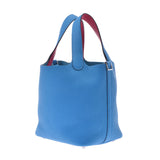 HERMES Hermes Picotan Lock PM Eclum Blue Fleider/Rose Mexico Silver Bracket Z engraved (around 2021) Ladies Toryon Lemance Swift Handbag New Ginzo