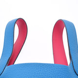 HERMES Hermes Picotan Lock PM Eclum Blue Fleider/Rose Mexico Silver Bracket Z engraved (around 2021) Ladies Toryon Lemance Swift Handbag New Ginzo
