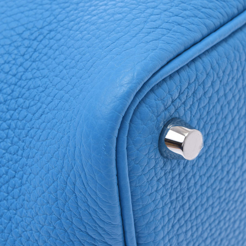 HERMES Hermes Picotan Lock PM Eclum Blue Fleider/Rose Mexico Silver Bracket Z engraved (around 2021) Ladies Toryon Lemance Swift Handbag New Ginzo