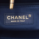 CHANEL Chanel 2WAY Shoulder Bag Blue Gold Bracket Ladies Caviar Skin Handbag AB Rank Used Ginzo