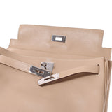 HERMES Hermes Hermes Kelly 28 Interior Sewing 2WAY Parsman (Beige) Silver Bracket □ L engraved (around 2008) Ladies Voice Freift Handbag A Rank Used Ginzo