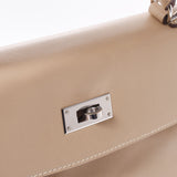 HERMES Hermes Hermes Kelly 28 Interior Sewing 2WAY Parsman (Beige) Silver Bracket □ L engraved (around 2008) Ladies Voice Freift Handbag A Rank Used Ginzo