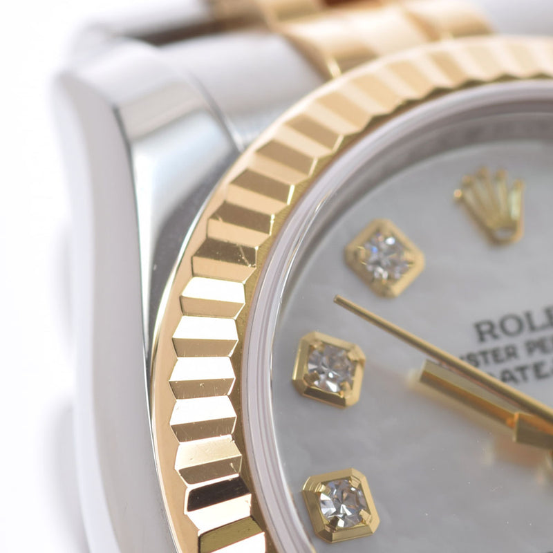 ROLEX Rolex Datejust 10P Diamond 179173NG Ladies YG/SS Watch Automatic Silver Shell Dial A Rank used Ginzo