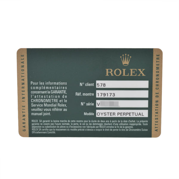 ROLEX ロレックス デイトジャスト 10Pダイヤ 179173NG レディース YG/SS 腕時計 自動巻き シルバーシェル文字盤 Aランク 中古 銀蔵
