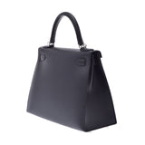 HERMES Hermes Kelly 28 2WAY Black Silver Bracket Z engraved (around 2021) Ladies Vo Epson Handbag New Ginzo