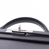 HERMES Hermes Kelly 28 2WAY Black Silver Bracket Z engraved (around 2021) Ladies Vo Epson Handbag New Ginzo