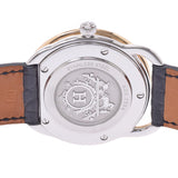 爱马仕爱马仕（Hermes Hermes Alsaw）AR5.720A男士GP/SS/皮革表格Quartz White Dial A RANS使用Ginzo