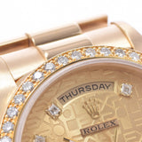 ROLEX ロレックス デイデイト 10Pダイヤ ベゼルダイヤ 18348A メンズ YG 腕時計 自動巻き シャンパン文字盤 Aランク 中古 銀蔵