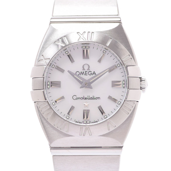 Omega Omega Constellation Double Eagle 1581.70 Ladies SS Watch Quartz White Shell Dial A Rank Used Ginzo