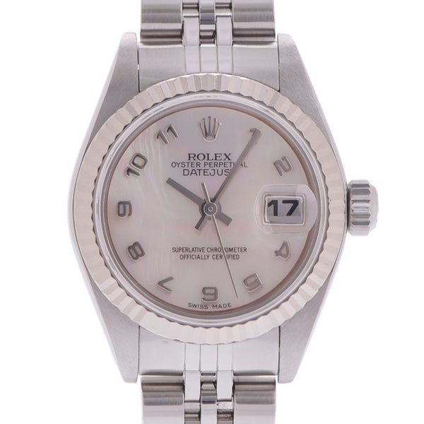 ROLEX Rolex Datejust 79174NA Ladies WG/SS Watch Automatic Pink Shell Dial A Rank Used Ginzo