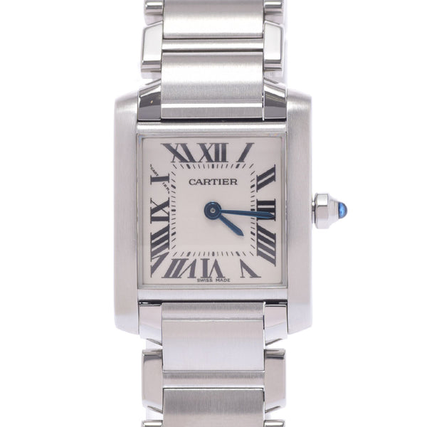 Cartier Cartier Tank Francis SM W51008Q3女士SS观看石英象牙表盘