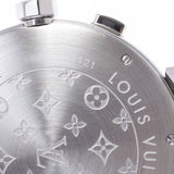 LOUIS VUITTON ルイヴィトン タンブール クロノ Q1121 メンズ SS/ラバー 腕時計 クオーツ ブラウン文字盤 Aランク 中古 銀蔵