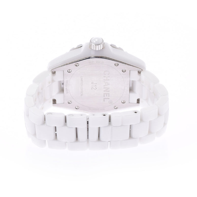 CHANEL Chanel J12 38mm 8P Diamond Limited 1200 H4864 Men's White Ceramic/SS Watch Automatic White Dial A Rank Used Ginzo
