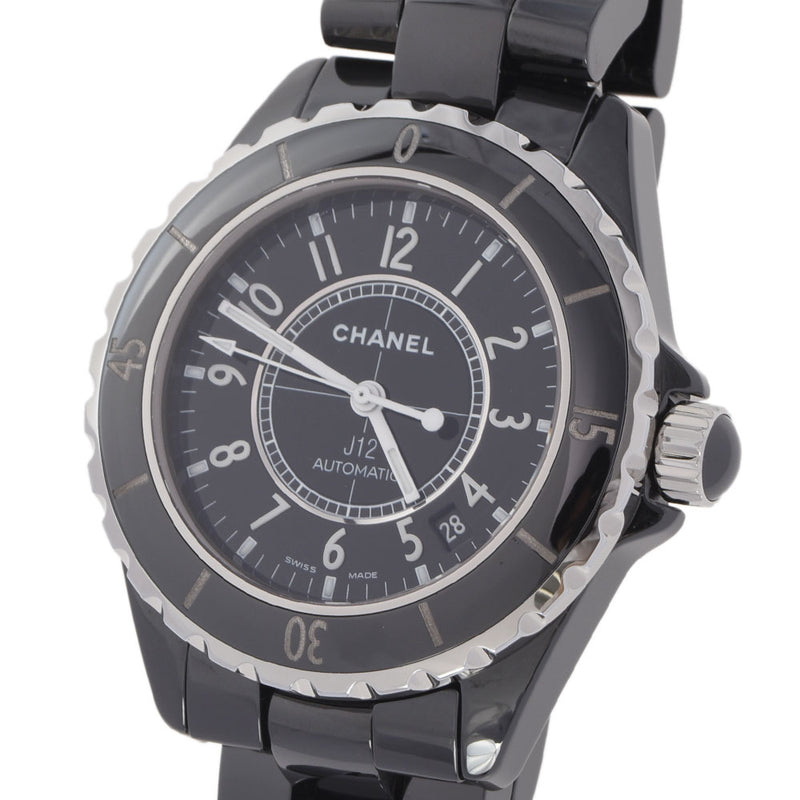 CHANEL Chanel J12 38mm H0685 Men's Black Ceramic/SS Watch Automatic Black Dial A Rank Used Ginzo