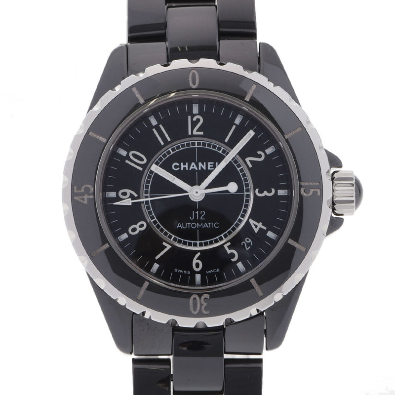 CHANEL Chanel J12 38mm H0685 Men's Black Ceramic/SS Watch Automatic Black Dial A Rank Used Ginzo