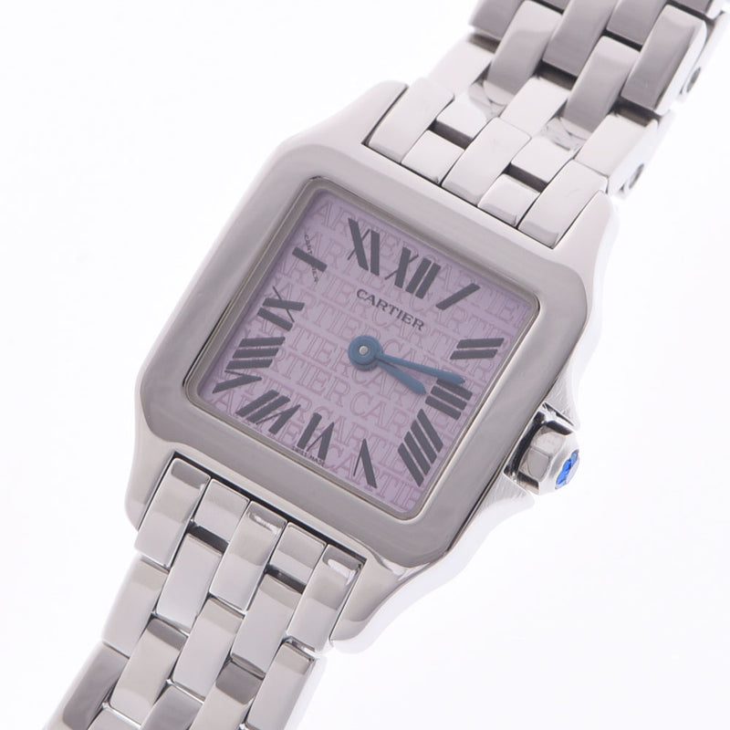 Cartier Cartier Cartier Cartier Santos Dumoiselle SM 2008圣诞节有限公司2000 W25064Z5女士SS Watch Quartz Pink Dial A等级使用Ginzo