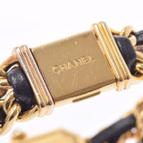 CHANEL Chanel Premiere Size M Ladies GP/Leather Watch Quartz Black Dial A Rank used Ginzo