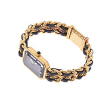 CHANEL Chanel Premiere Size M Ladies GP/Leather Watch Quartz Black Dial A Rank used Ginzo