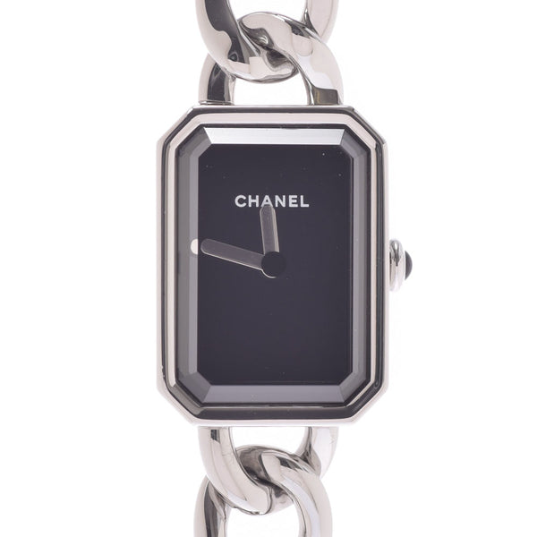 CHANEL シャネル プルミエール 新型 H3248 レディース SS 腕時計 クオーツ 黒文字盤 Aランク 中古 銀蔵