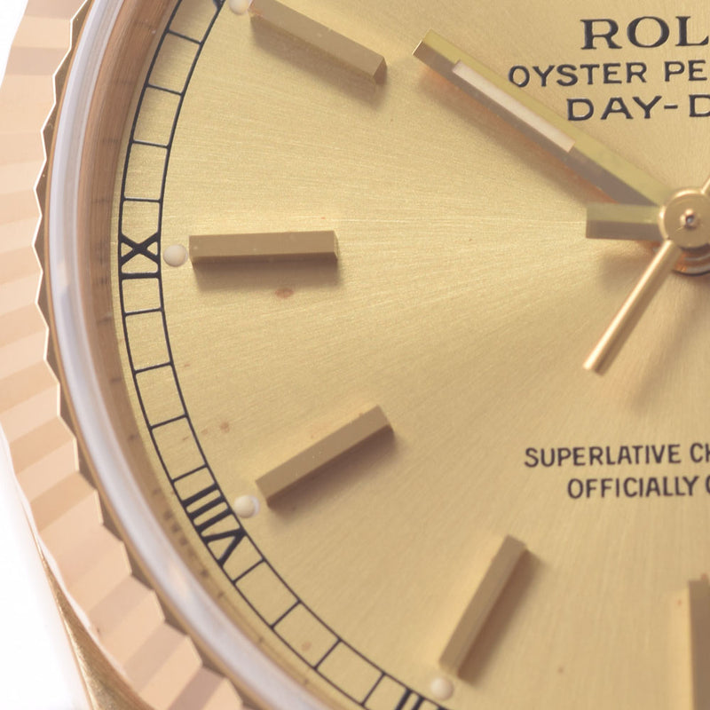 ROLEX ロレックス デイデイト 18238 メンズ YG 腕時計 自動巻き ゴールド文字盤 Aランク 中古 銀蔵