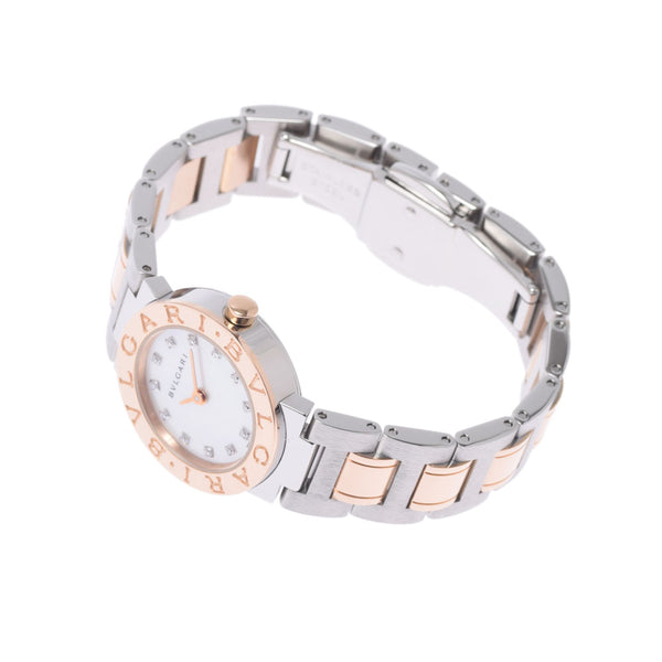 BVLGARI Bulgari Bulgari Bulgari Bulgari 12P Diamond BBP23SG Ladies SS/PG Watch Quartz White Shell Dial A Rank used Ginzo