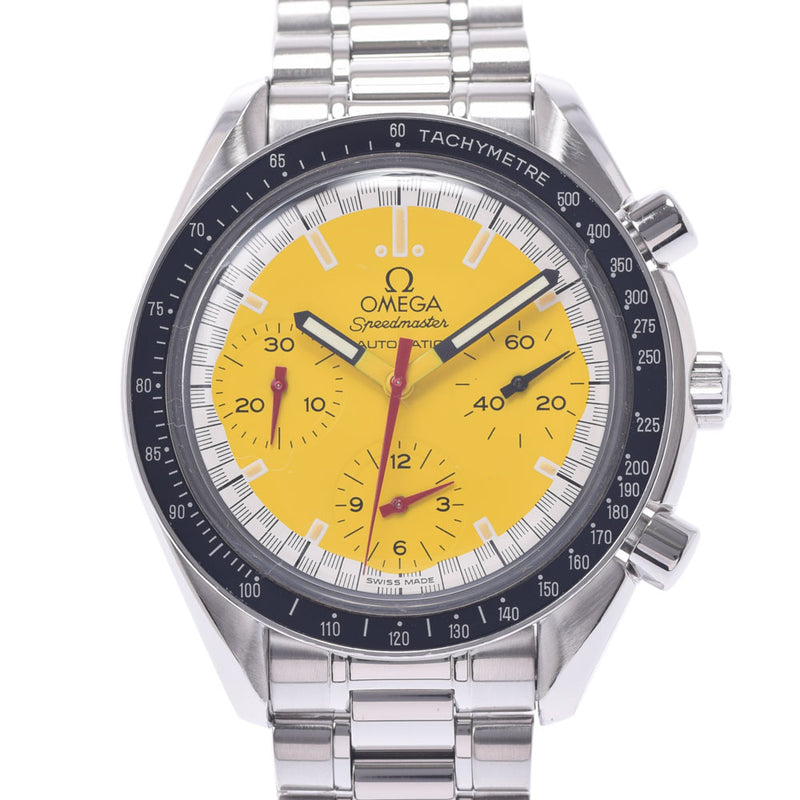 OMEGA Omega Speed ​​Master Racing Schumacher 3510.12 Men's SS Watch Automatic Wrap Yellow Dial A Rank Used Ginzo