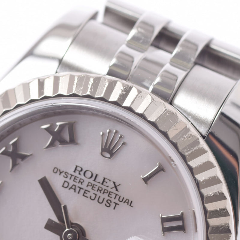 ROLEX Rolex Datejust 179174 Ladies SS/WG Watch Automatic Pink Shell Dial A Rank Used Ginzo