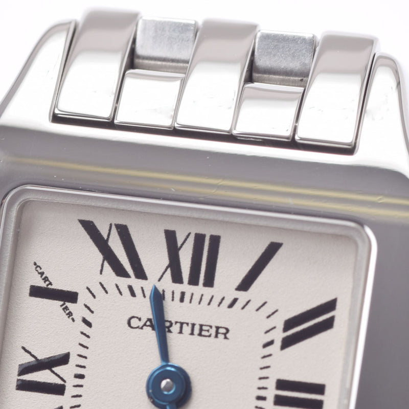 CARTIER カルティエ サントス ドゥモアゼル SM W25064Z5 レディース SS 腕時計 クオーツ シルバー系文字盤 Aランク 中古 銀蔵