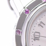 HERMES Hermes Clipper 12P Pink Sapphire CL4.231 Ladies SS Watch Quartz Pink Dial A Rank Used Ginzo