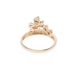 Mouawad Moide Heart Motif No. 10 Ladies K18YG/Diamond/emerald Ring/Ring A Rank二手Ginzo