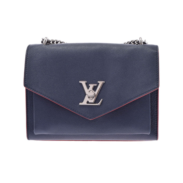 LOUIS VUITTON Louis Vuitton My Rock Me Chain Marine Louge (Navy) M53196 Ladies Leather Shoulder Bag A Rank used Ginzo