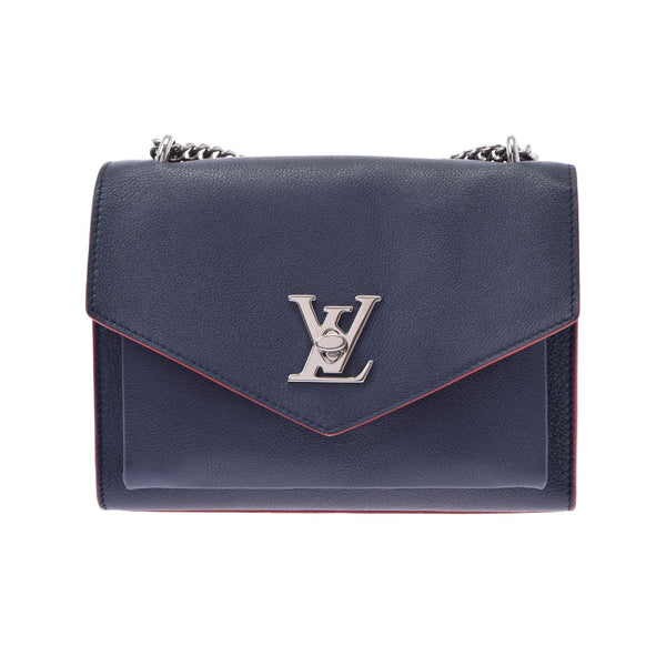 路易威顿路易斯·维顿（Louis Vuitton）我的摇滚乐海军陆战队（海军）M53196女士皮革肩袋，一个等级二手Ginzo