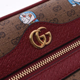GUCCI Gucci Doraemon Collaboration GG Pattern Bordeaux/Brown 647784 Ladies Mini GG Sprem Canvas/Leather Shoulder Bag A Rank used Ginzo