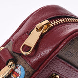 GUCCI Gucci Doraemon Collaboration GG Pattern Bordeaux/Brown 647784 Ladies Mini GG Sprem Canvas/Leather Shoulder Bag A Rank used Ginzo